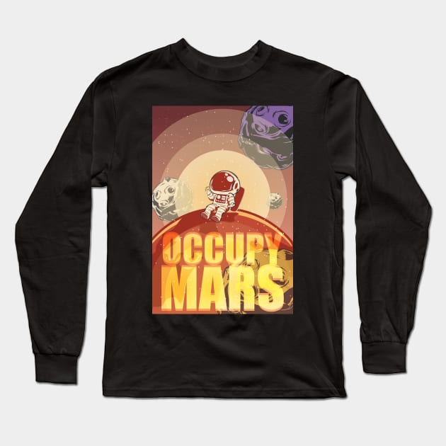 Occupy Mars Tshirt Long Sleeve T-Shirt by avshirtnation